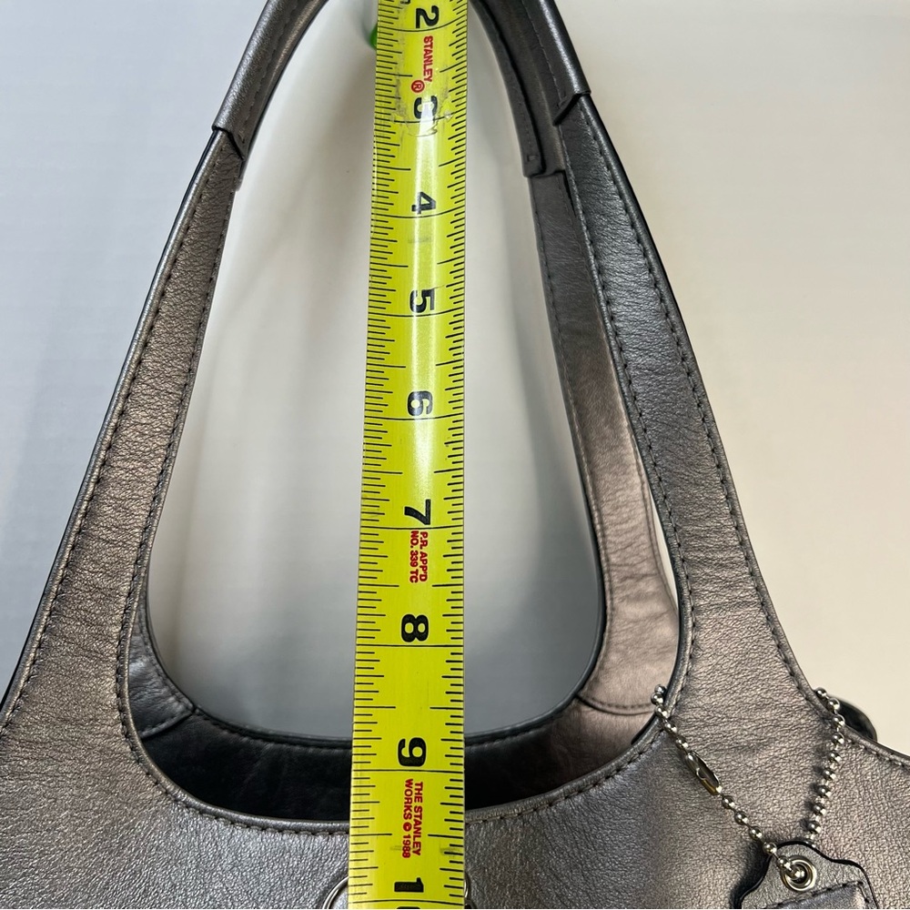 Coach Gray and Silver Signature Hobo Shoulder Bag - Picture 5 of 16